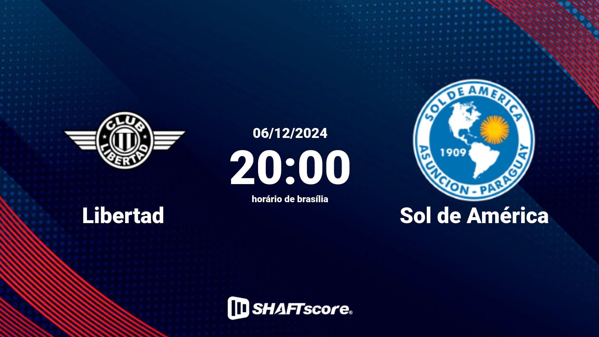 Estatísticas do jogo Libertad vs Sol de América 06.12 20:00