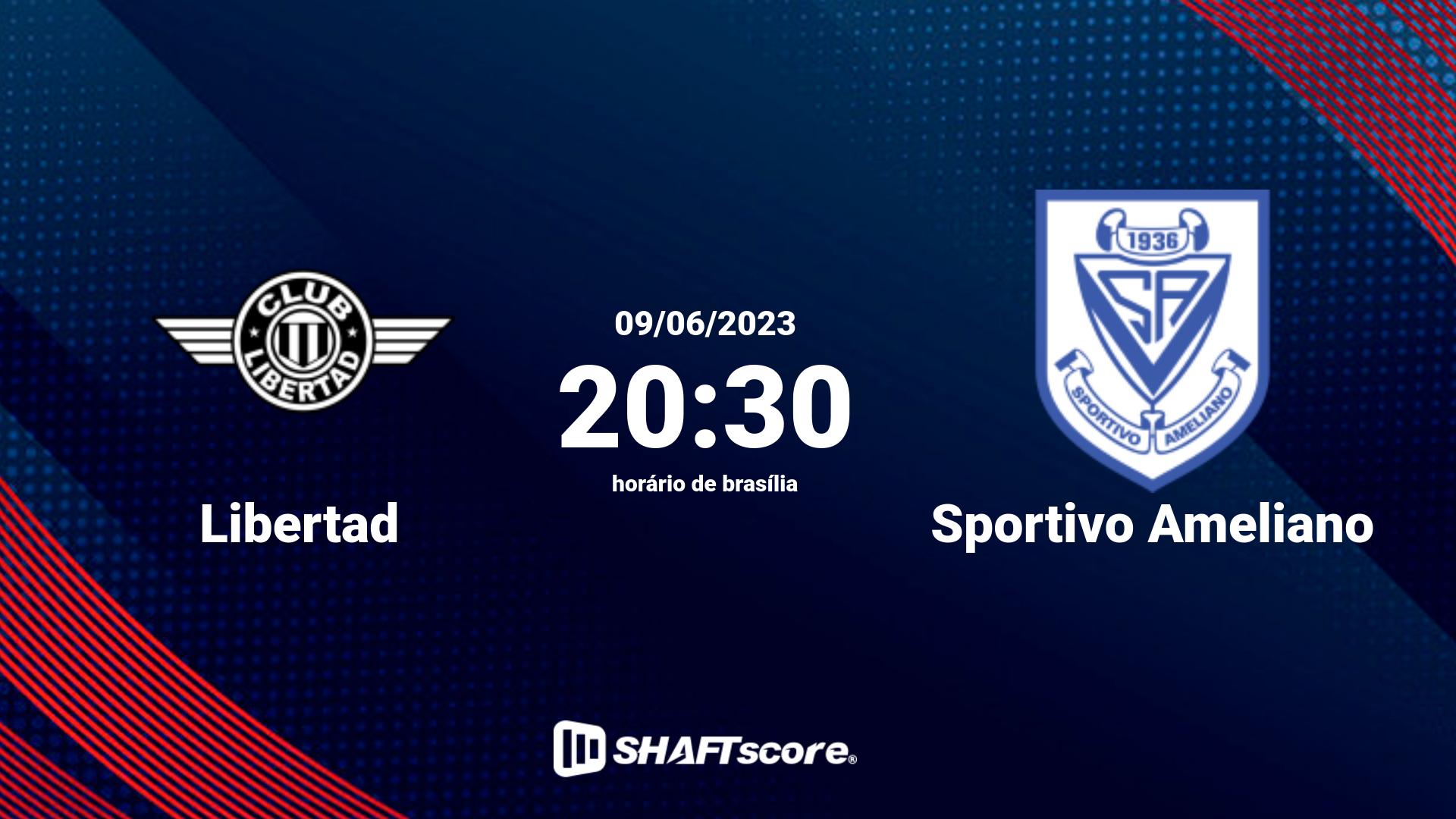 Estatísticas do jogo Libertad vs Sportivo Ameliano 09.06 20:30