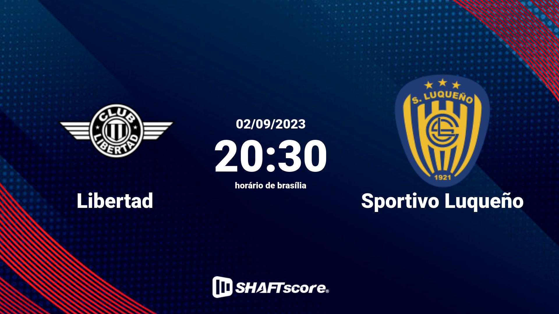 Estatísticas do jogo Libertad vs Sportivo Luqueño 02.09 20:30