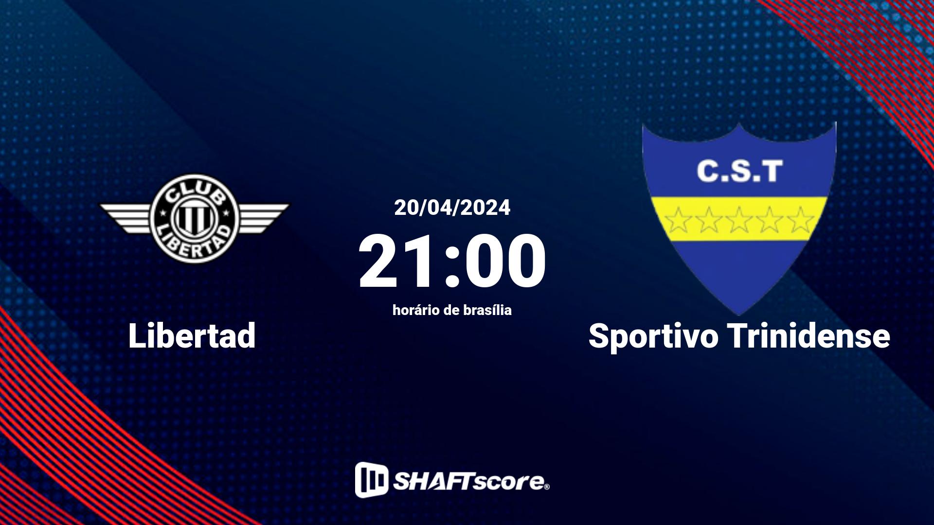 Estatísticas do jogo Libertad vs Sportivo Trinidense 20.04 21:00