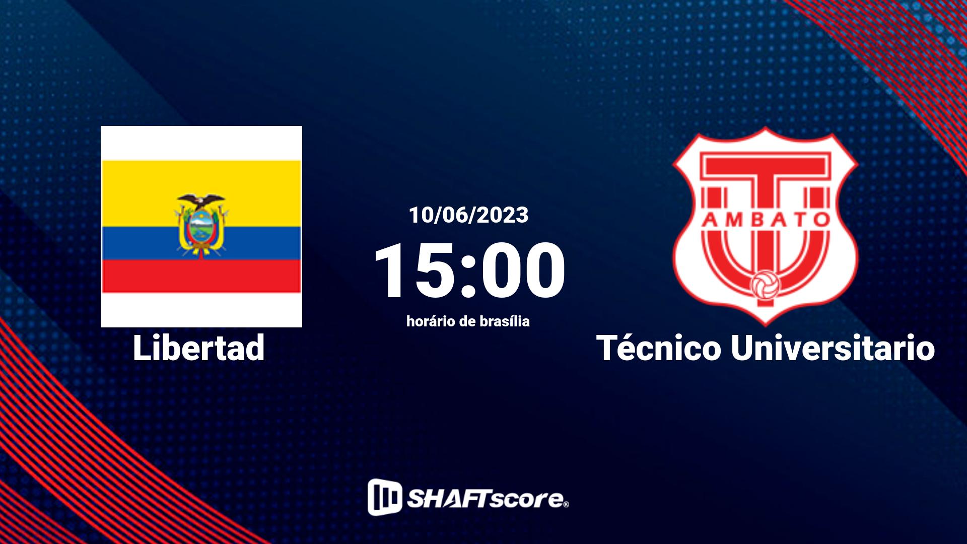 Estatísticas do jogo Libertad vs Técnico Universitario 10.06 15:00