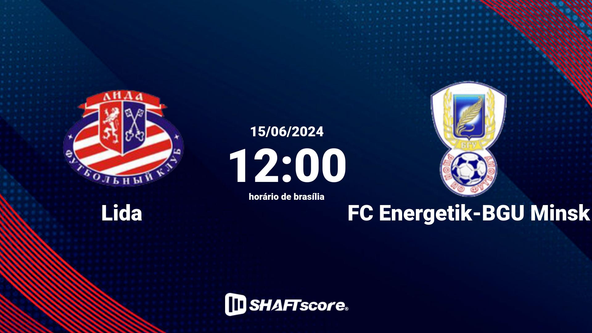 Estatísticas do jogo Lida vs FC Energetik-BGU Minsk 15.06 12:00