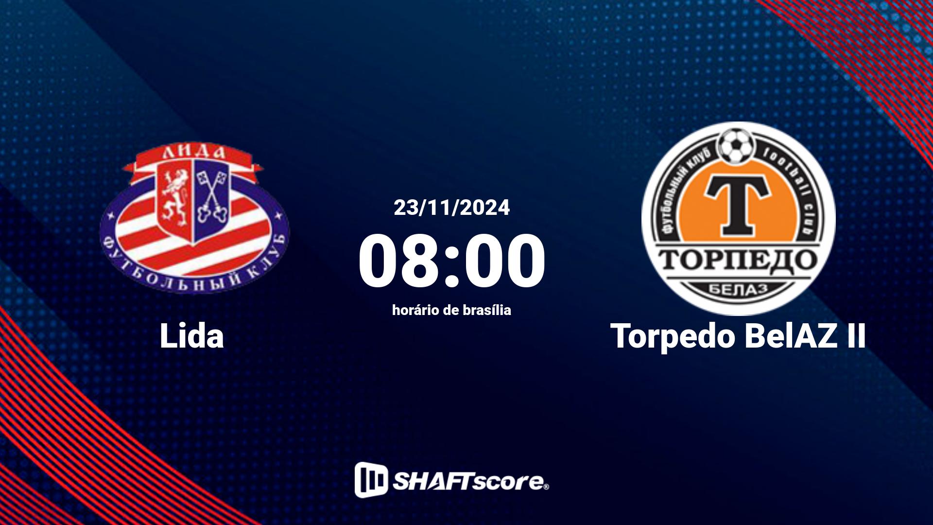 Estatísticas do jogo Lida vs Torpedo BelAZ II 23.11 08:00