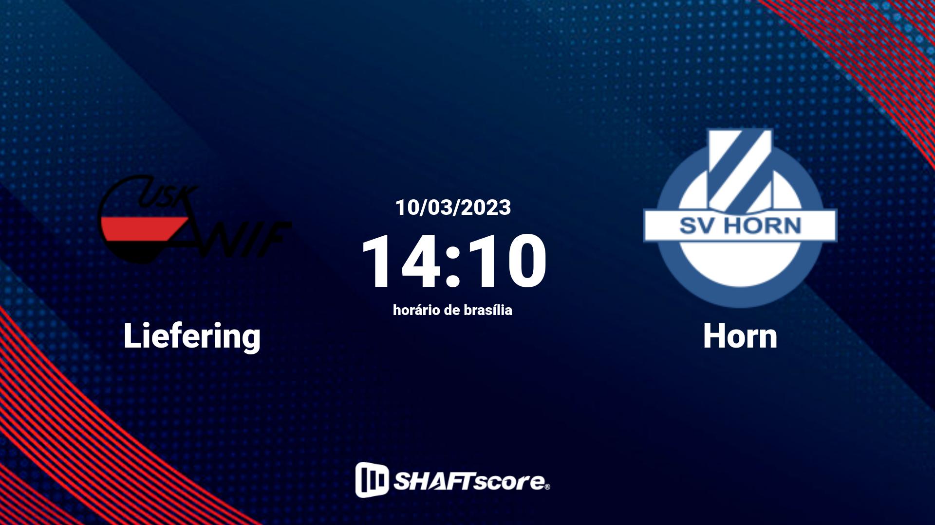 Estatísticas do jogo Liefering vs Horn 10.03 14:10