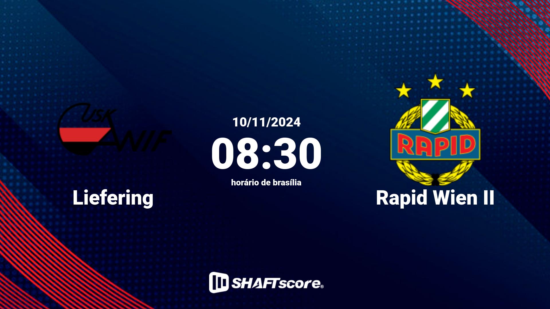 Estatísticas do jogo Liefering vs Rapid Wien II 10.11 08:30