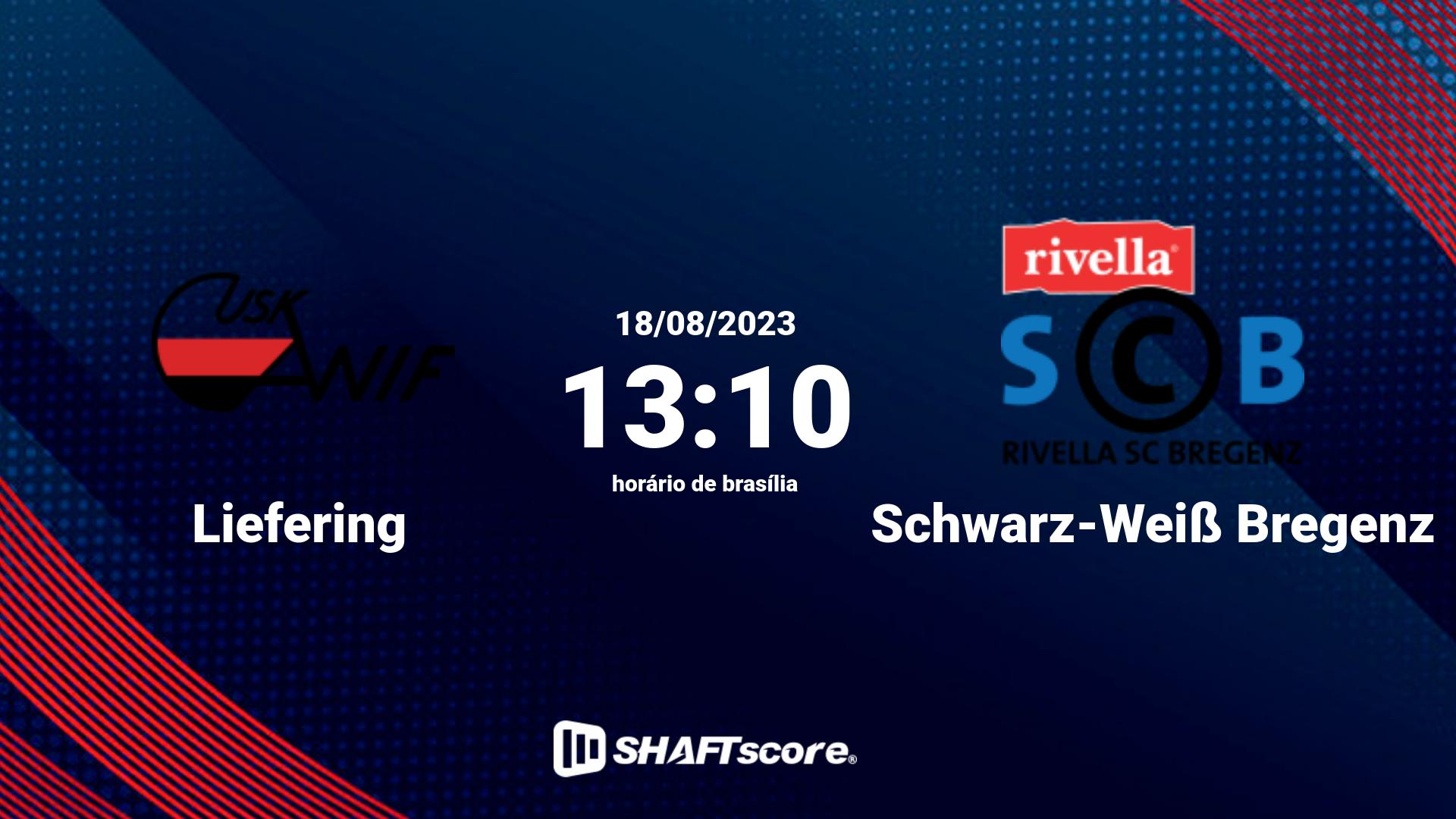 Estatísticas do jogo Liefering vs Schwarz-Weiß Bregenz 18.08 13:10