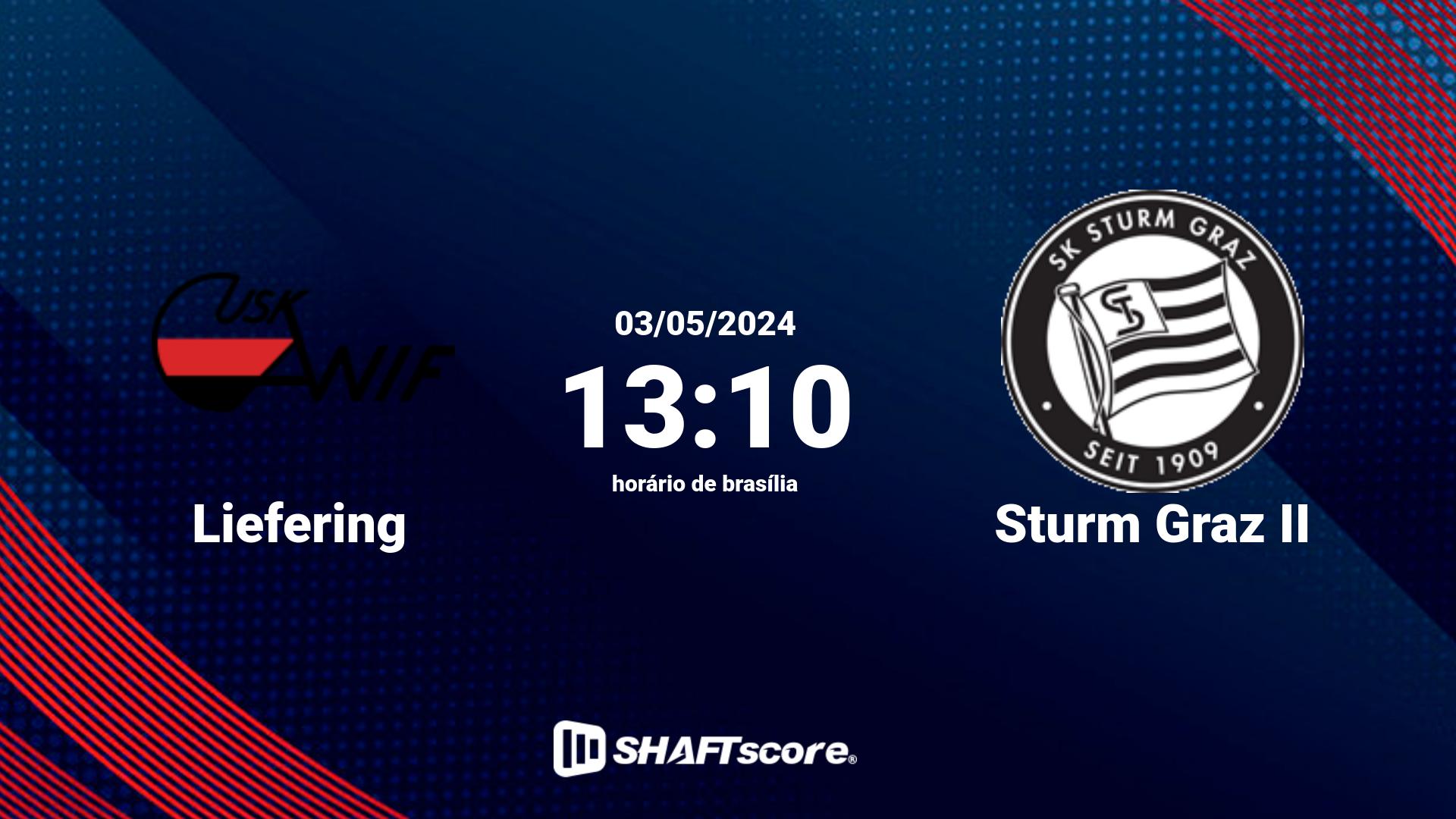 Estatísticas do jogo Liefering vs Sturm Graz II 03.05 13:10