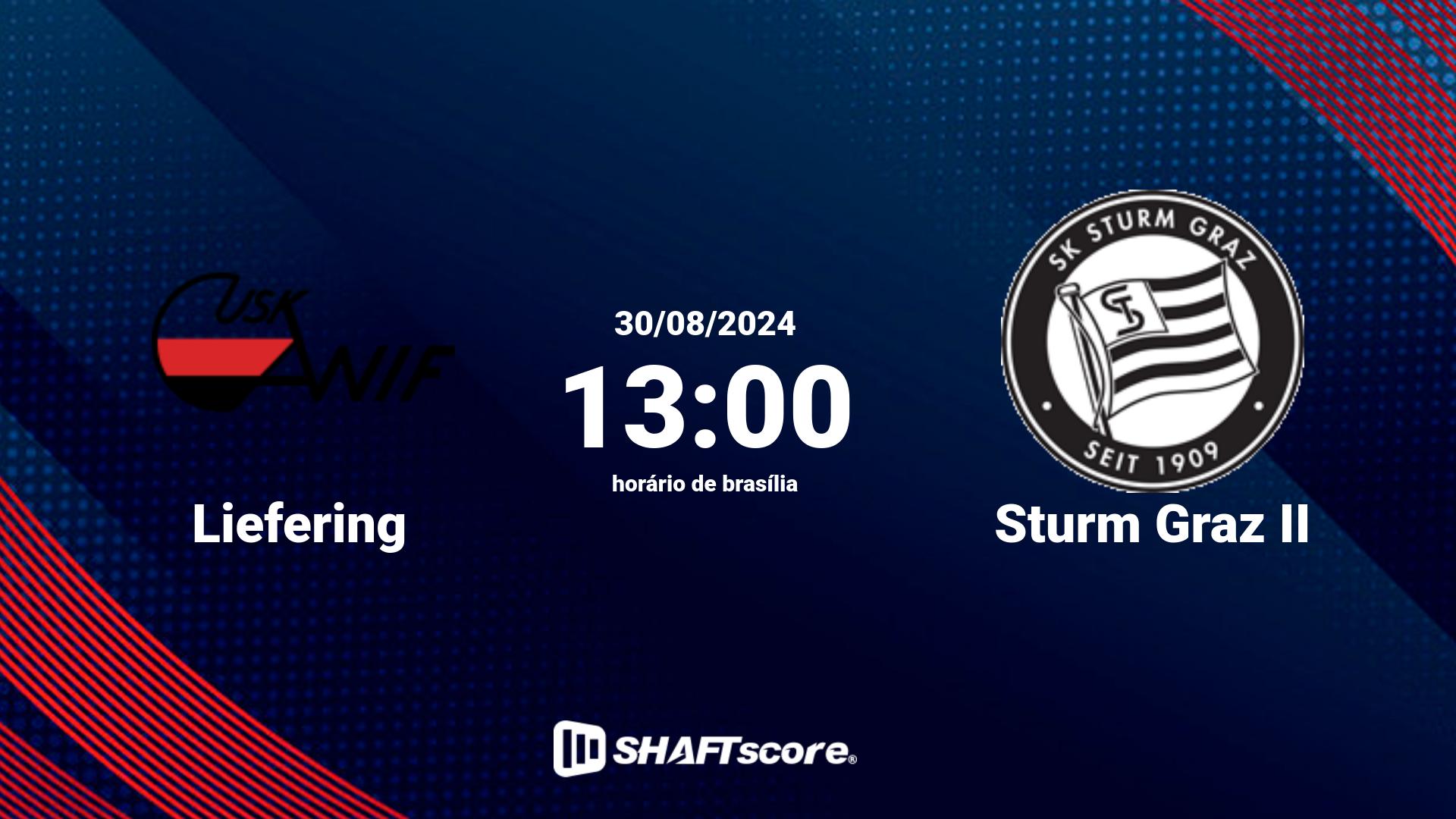 Estatísticas do jogo Liefering vs Sturm Graz II 30.08 13:00