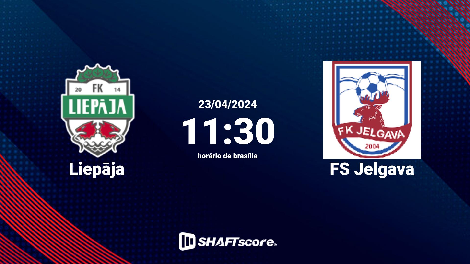 Estatísticas do jogo Liepāja vs FS Jelgava 23.04 11:30