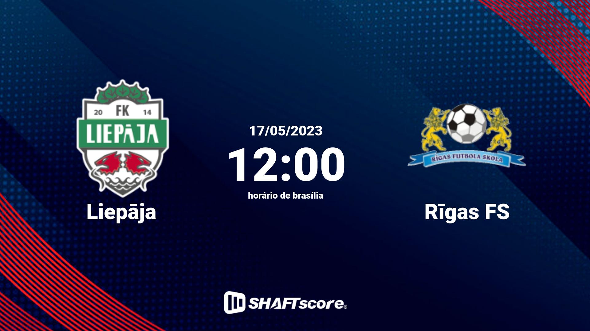 Estatísticas do jogo Liepāja vs Rīgas FS 17.05 12:00