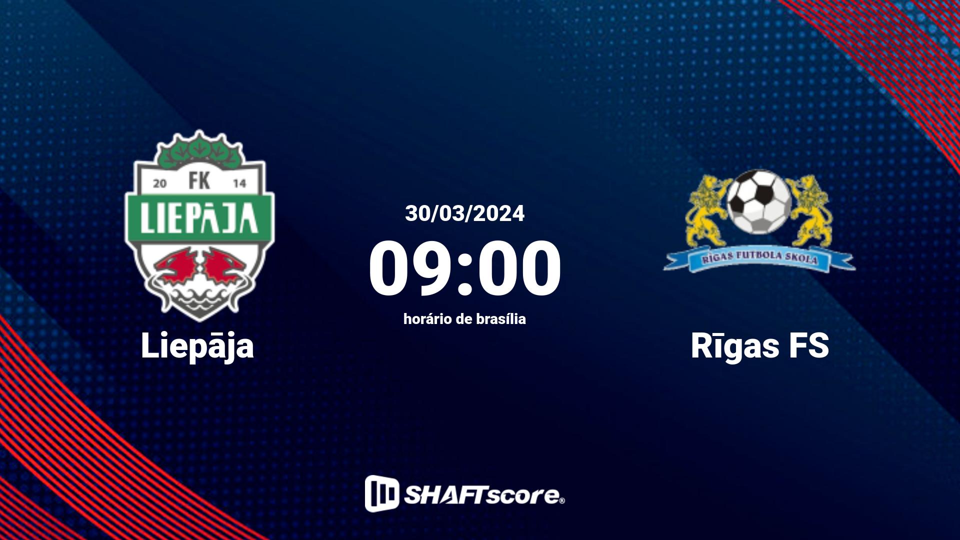 Estatísticas do jogo Liepāja vs Rīgas FS 30.03 09:00