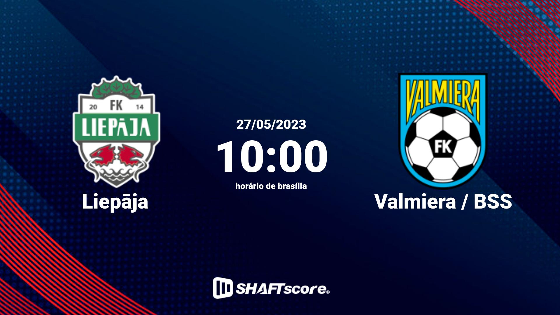 Estatísticas do jogo Liepāja vs Valmiera / BSS 27.05 10:00