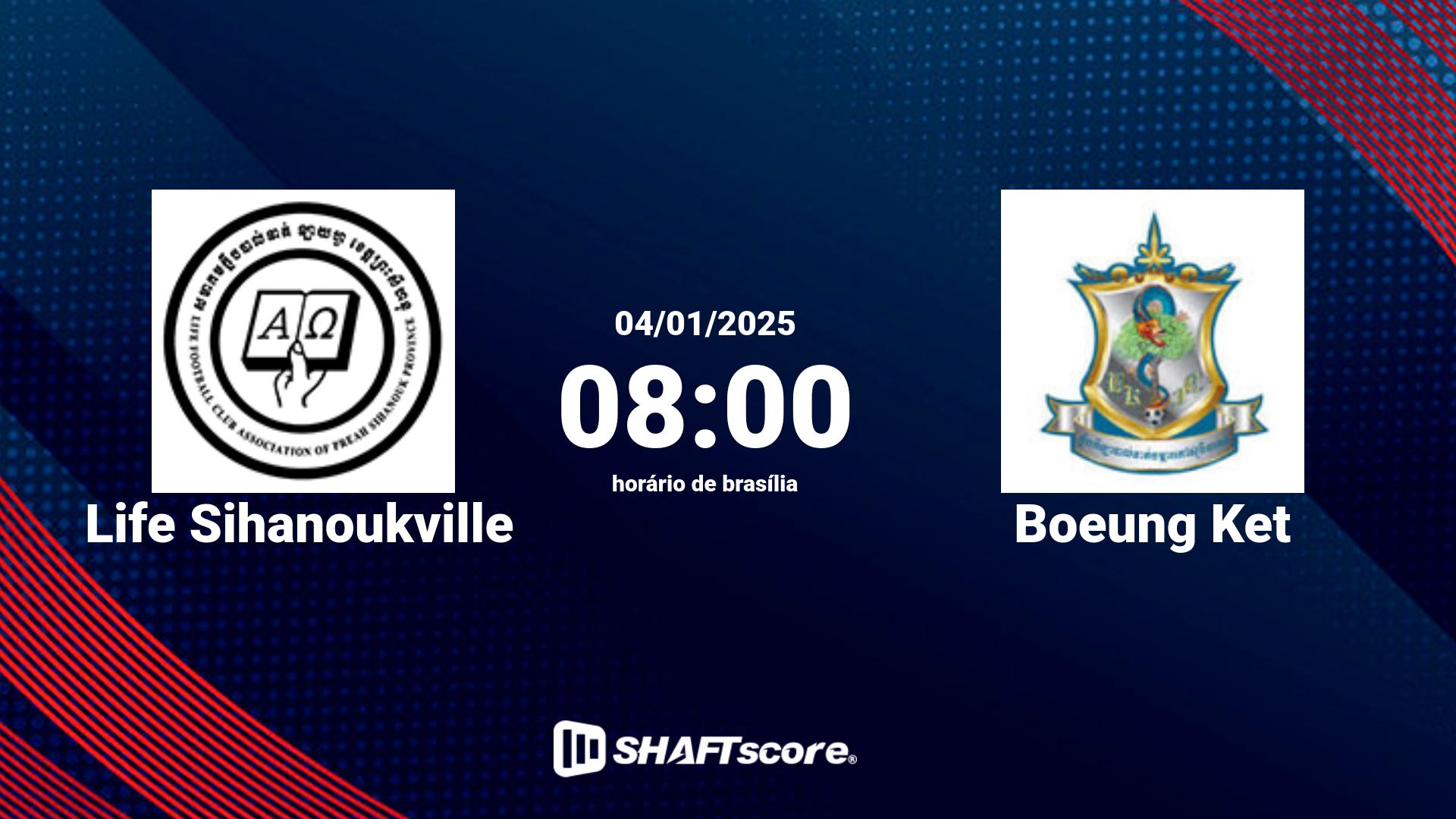 Estatísticas do jogo Life Sihanoukville vs Boeung Ket 04.01 08:00