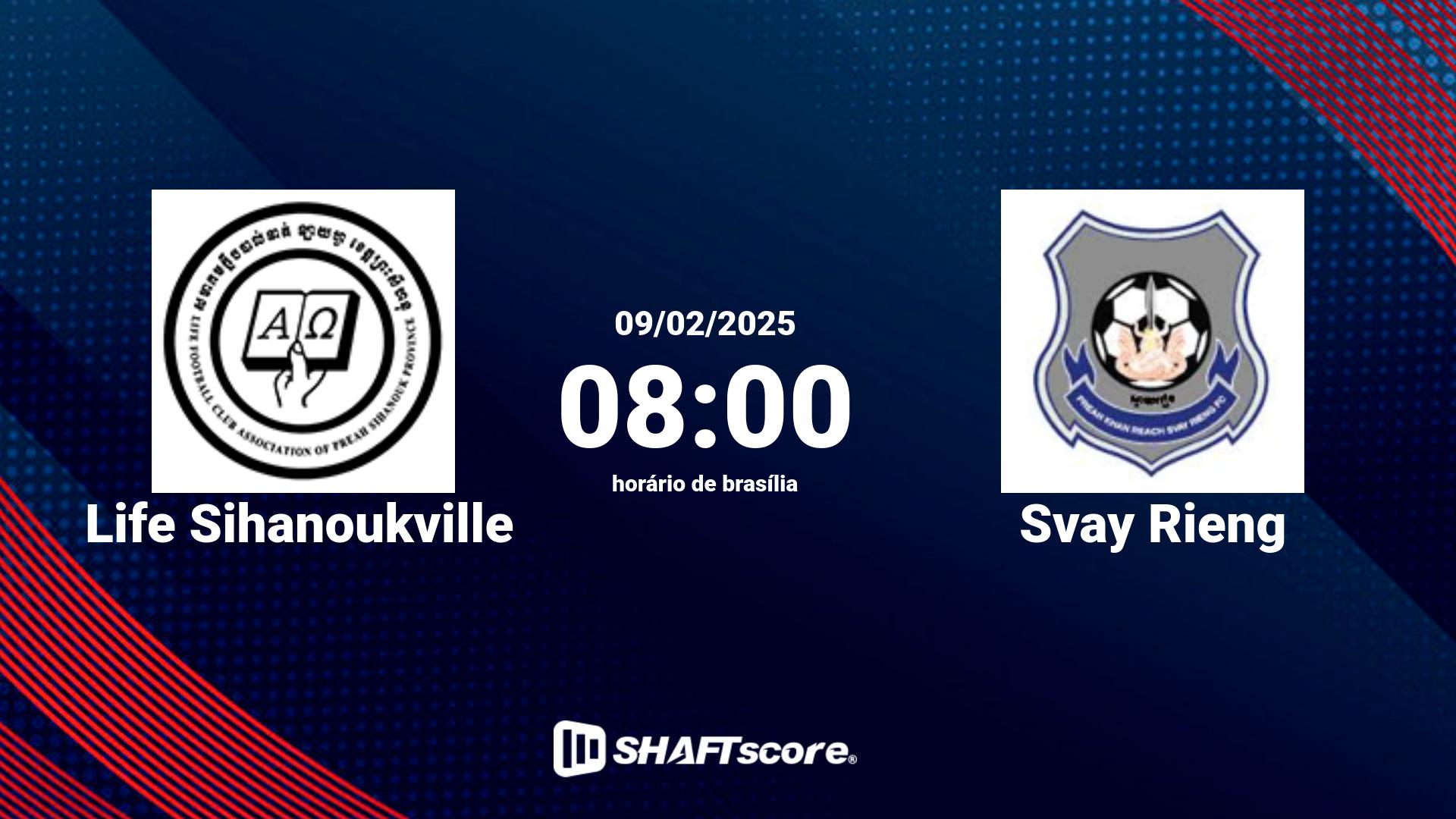 Estatísticas do jogo Life Sihanoukville vs Svay Rieng 09.02 08:00