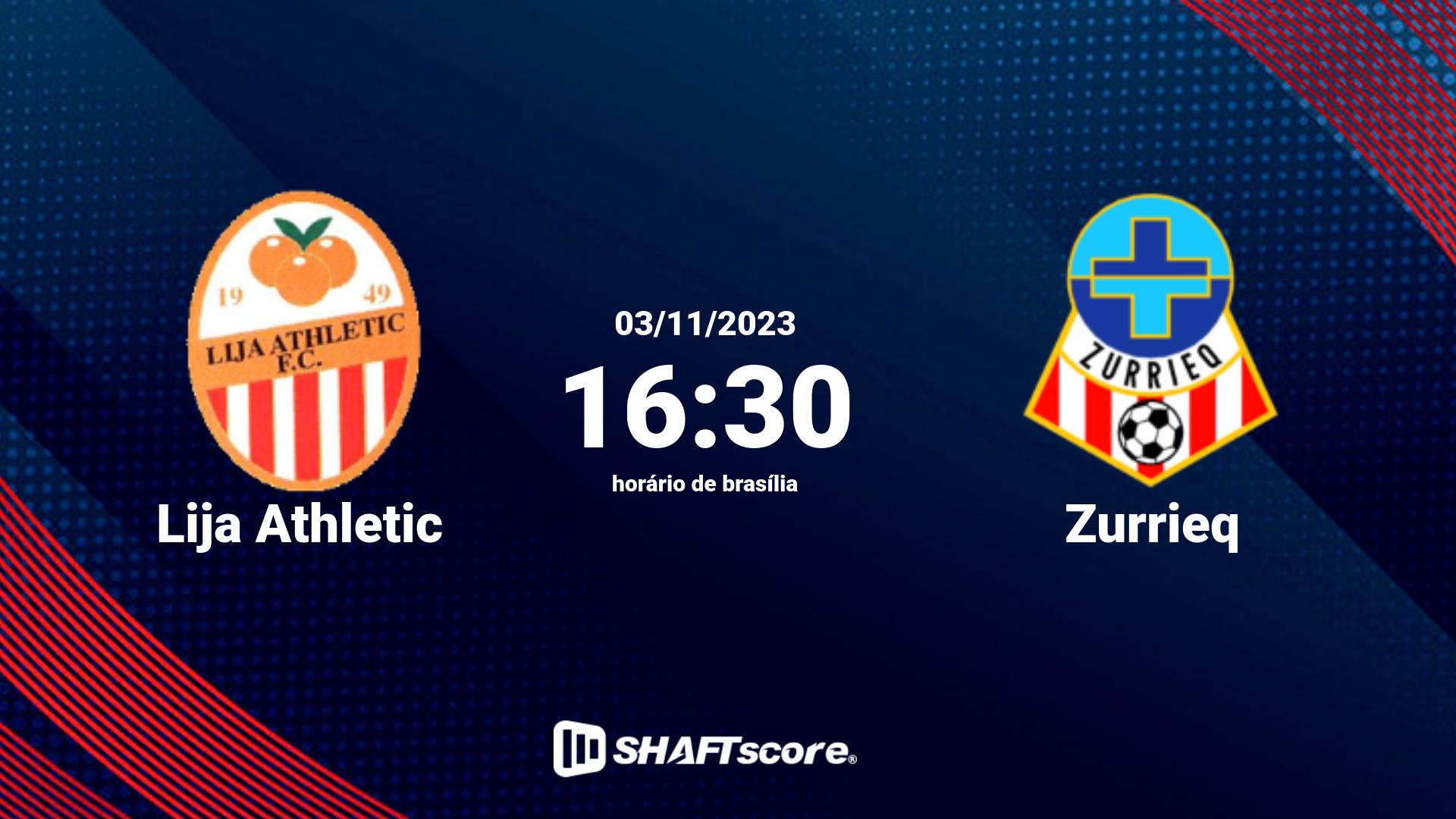 Estatísticas do jogo Lija Athletic vs Zurrieq 03.11 16:30