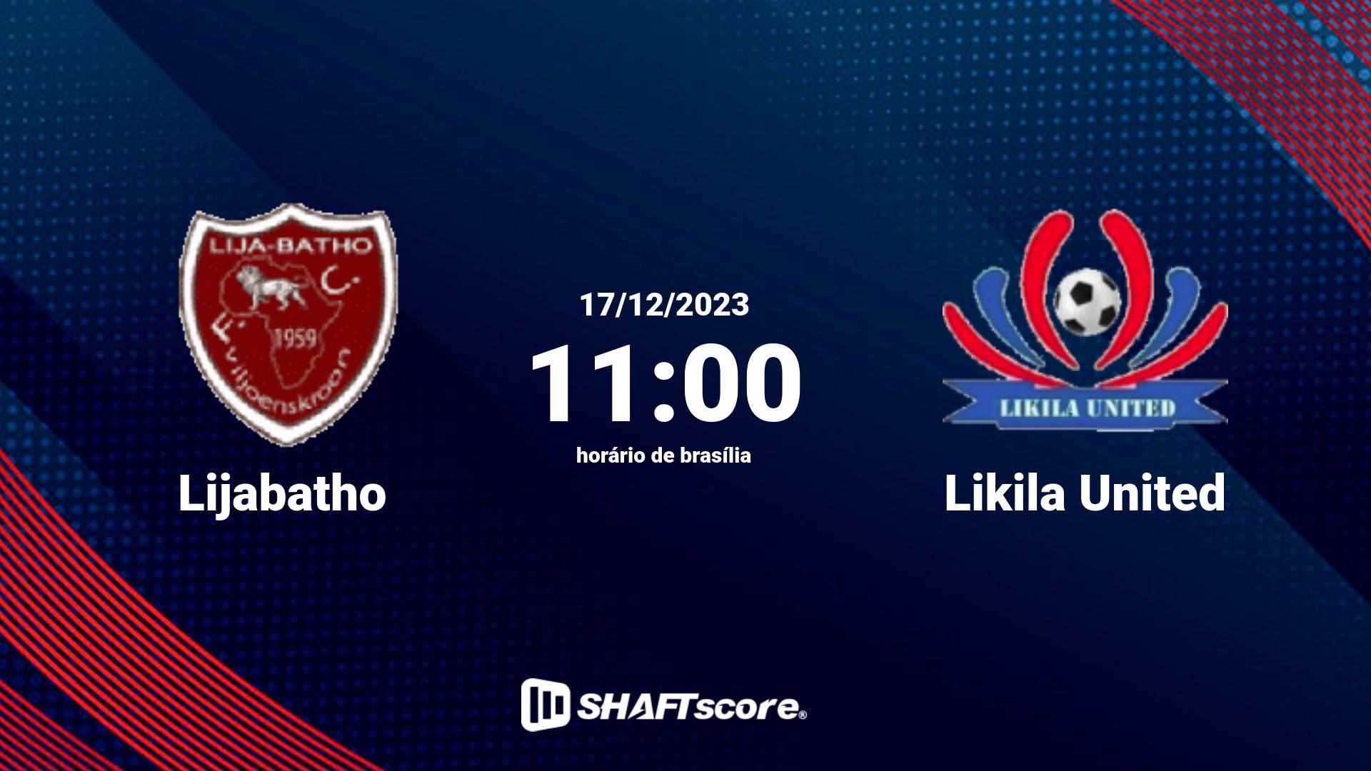 Estatísticas do jogo Lijabatho vs Likila United 17.12 11:00