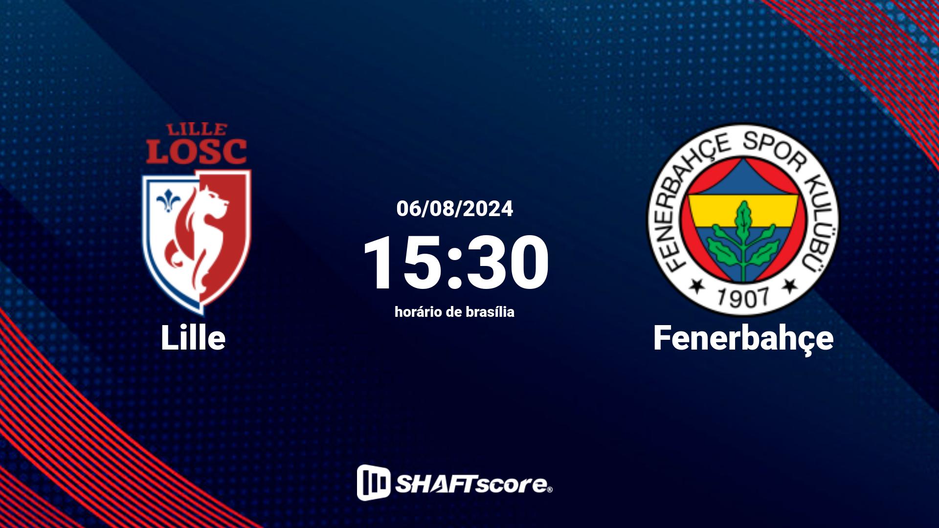 Estatísticas do jogo Lille vs Fenerbahçe 06.08 15:30