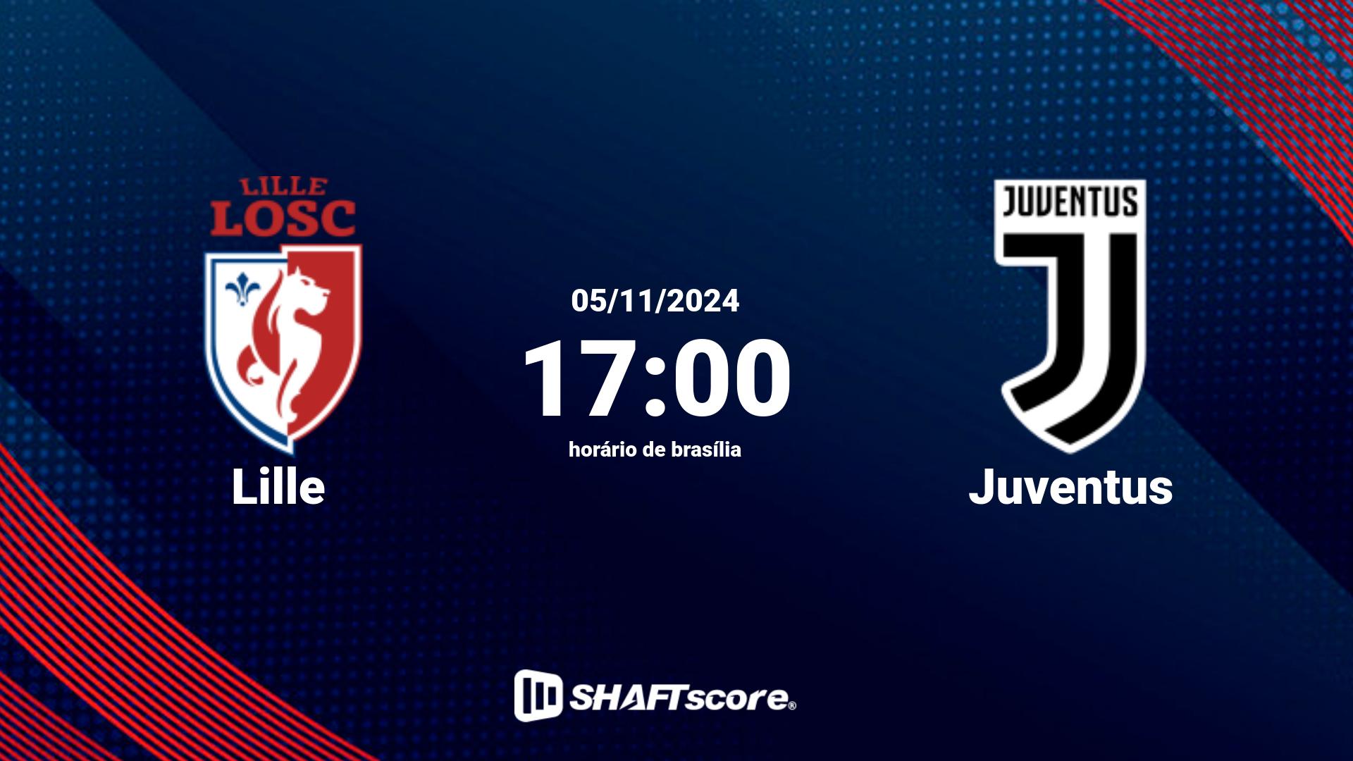 Estatísticas do jogo Lille vs Juventus 05.11 17:00