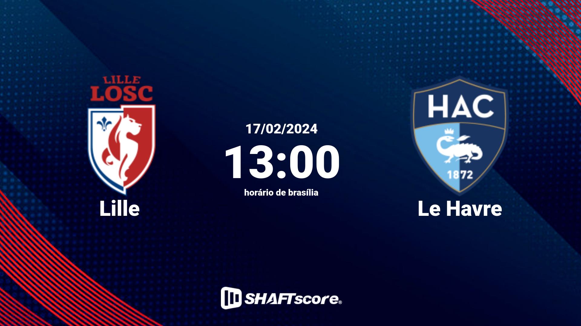 Estatísticas do jogo Lille vs Le Havre 17.02 13:00