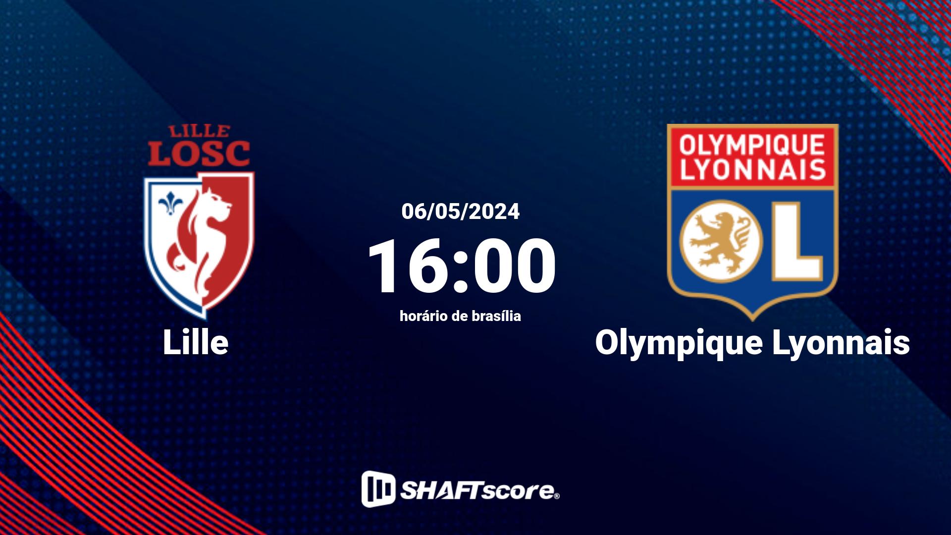 Estatísticas do jogo Lille vs Olympique Lyonnais 06.05 16:00