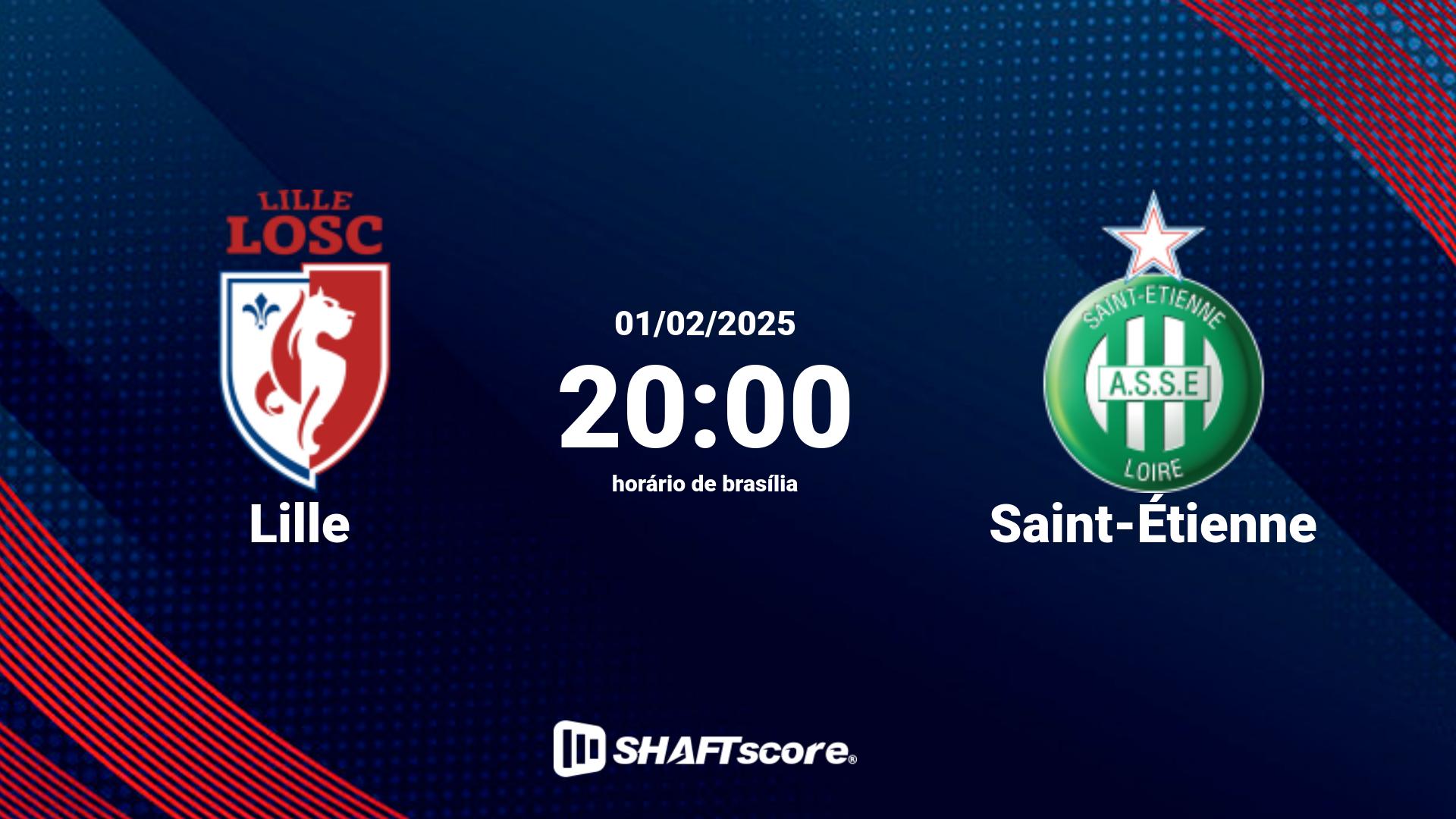 Estatísticas do jogo Lille vs Saint-Étienne 01.02 20:00