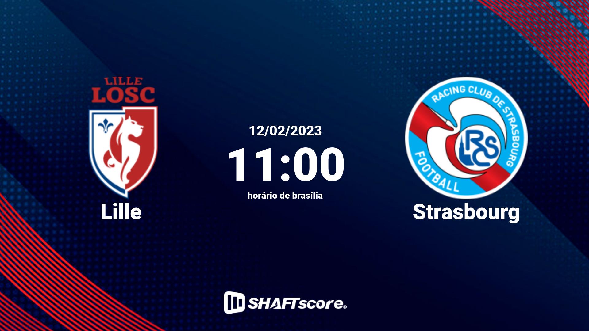 Estatísticas do jogo Lille vs Strasbourg 12.02 11:00