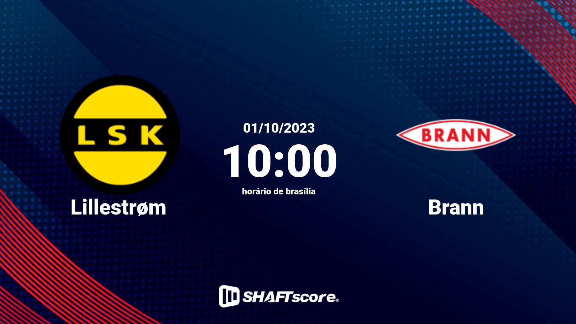 Estatísticas do jogo Lillestrøm vs Brann 01.10 10:00