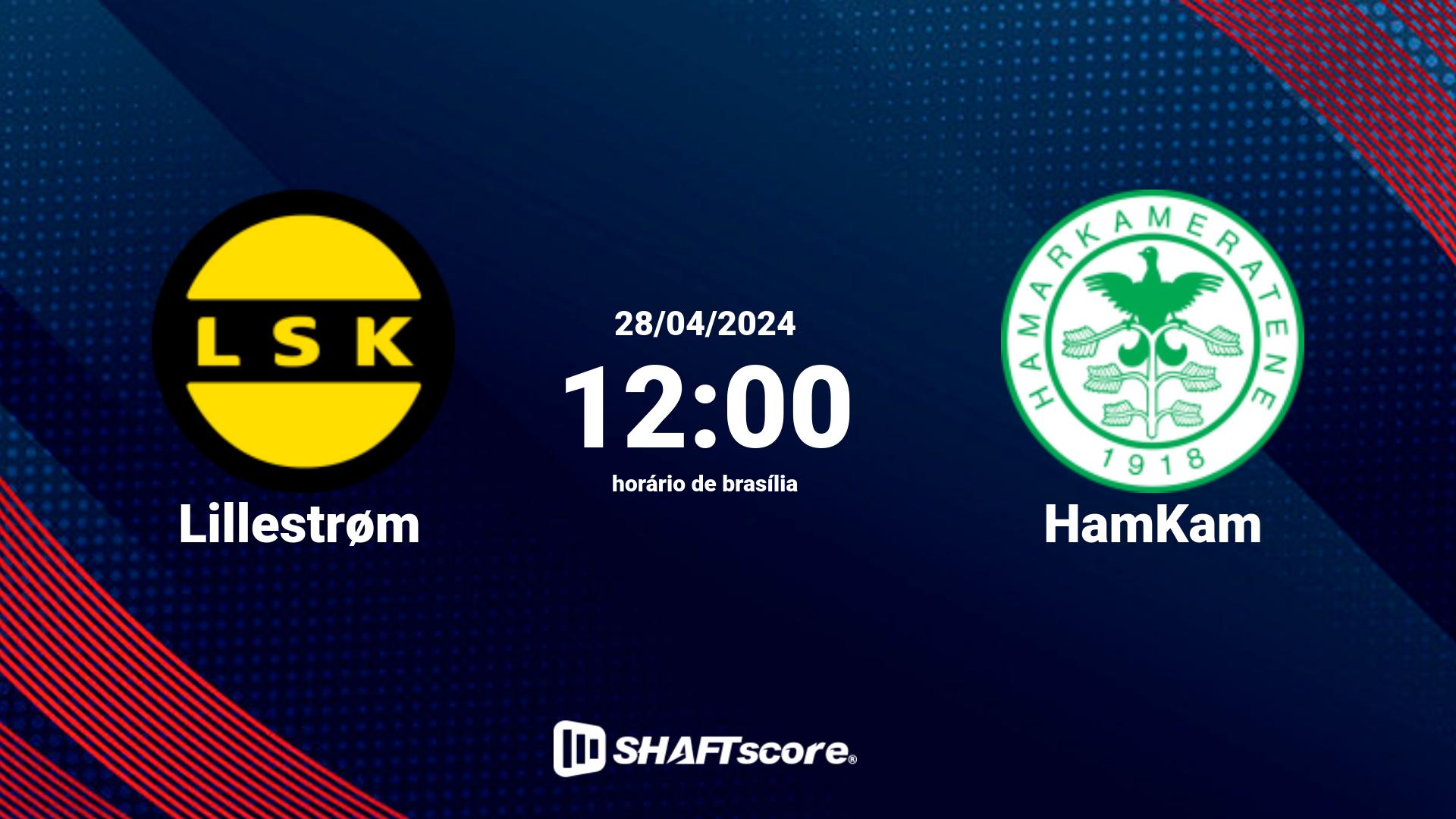 Estatísticas do jogo Lillestrøm vs HamKam 28.04 12:00