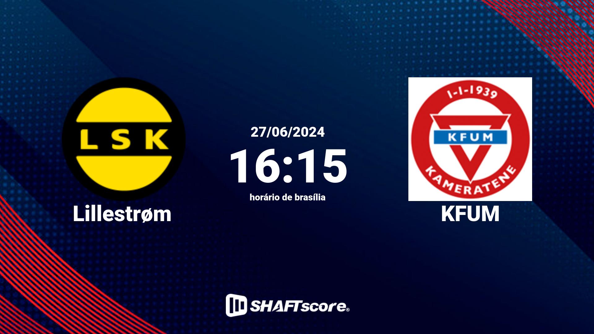 Estatísticas do jogo Lillestrøm vs KFUM 27.06 16:15