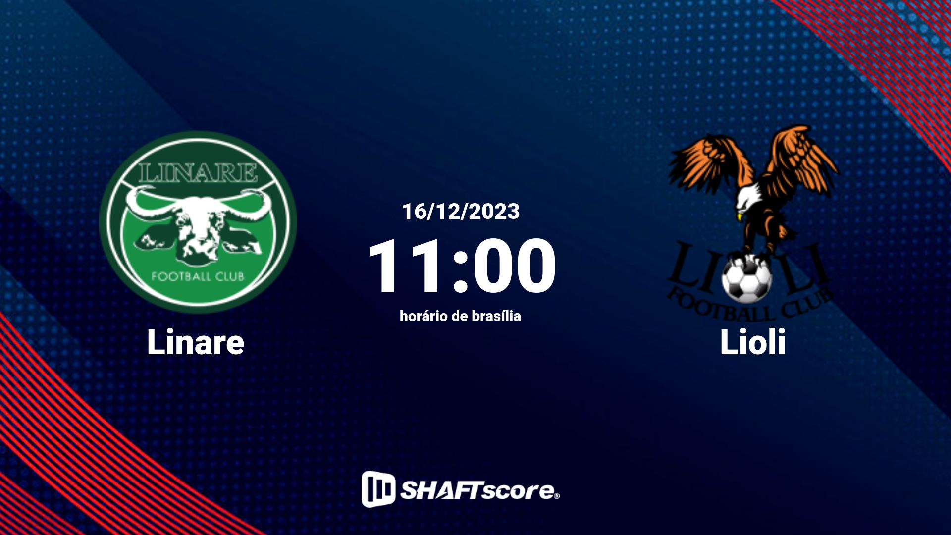 Estatísticas do jogo Linare vs Lioli 16.12 11:00