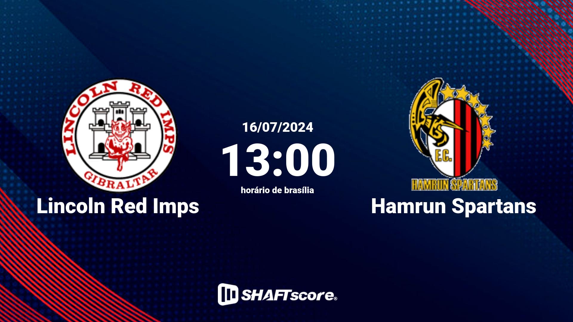 Estatísticas do jogo Lincoln Red Imps vs Hamrun Spartans 16.07 13:00