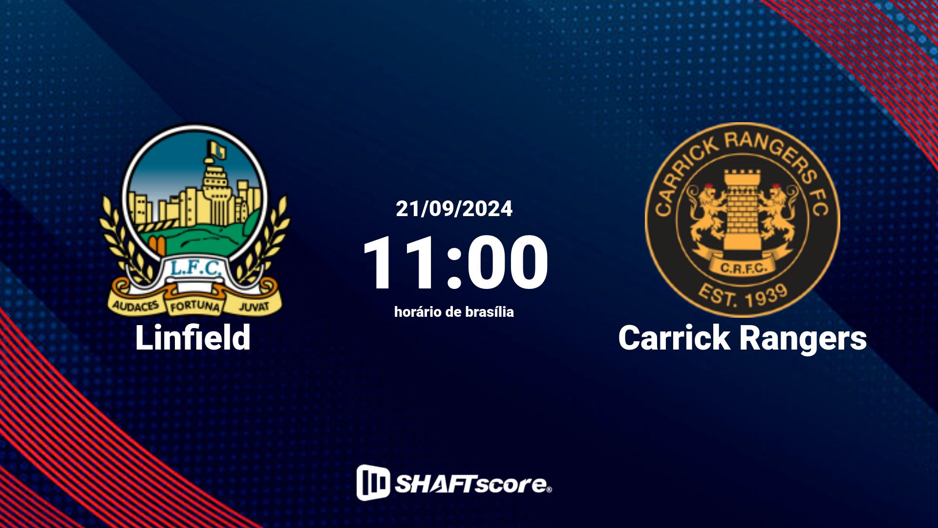 Estatísticas do jogo Linfield vs Carrick Rangers 21.09 11:00