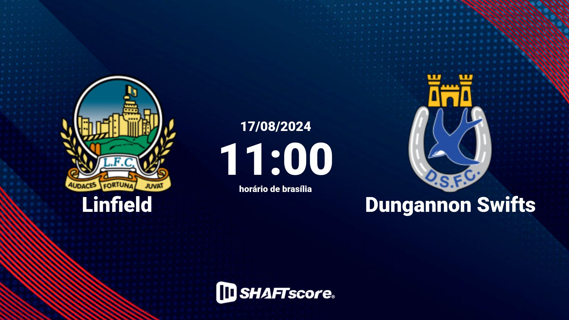 Estatísticas do jogo Linfield vs Dungannon Swifts 17.08 11:00