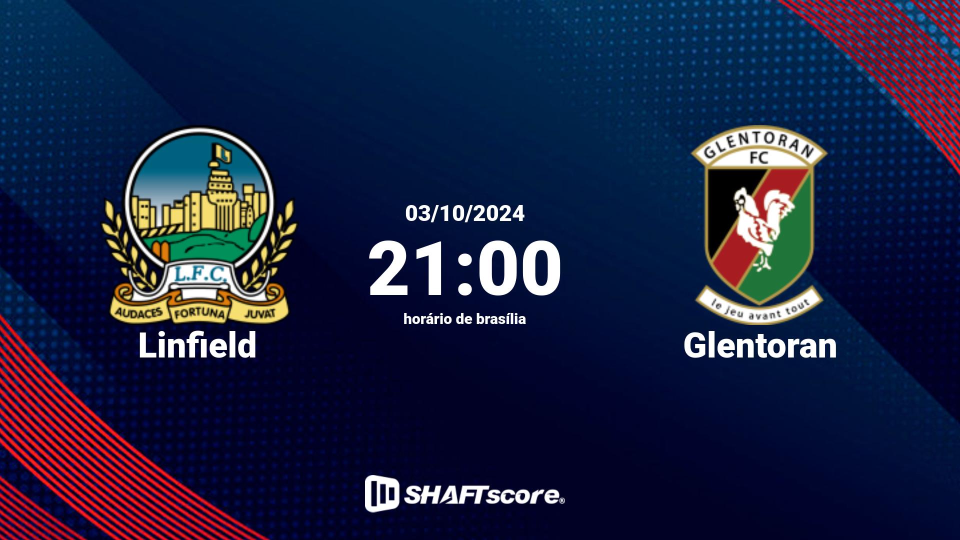 Estatísticas do jogo Linfield vs Glentoran 03.10 21:00