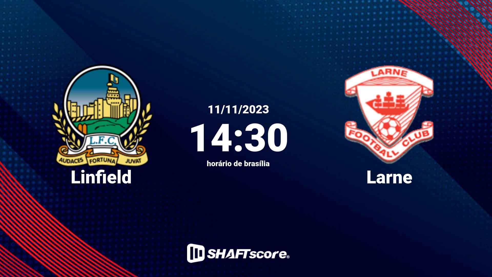 Estatísticas do jogo Linfield vs Larne 11.11 14:30