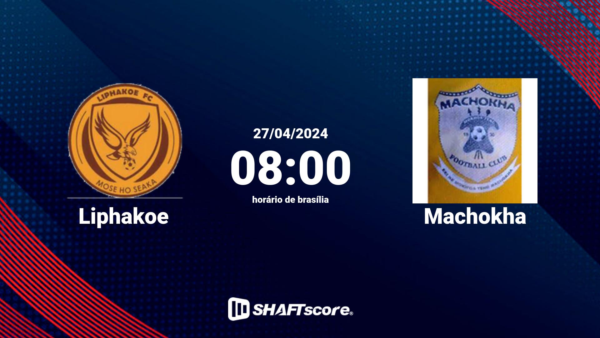 Estatísticas do jogo Liphakoe vs Machokha 27.04 08:00