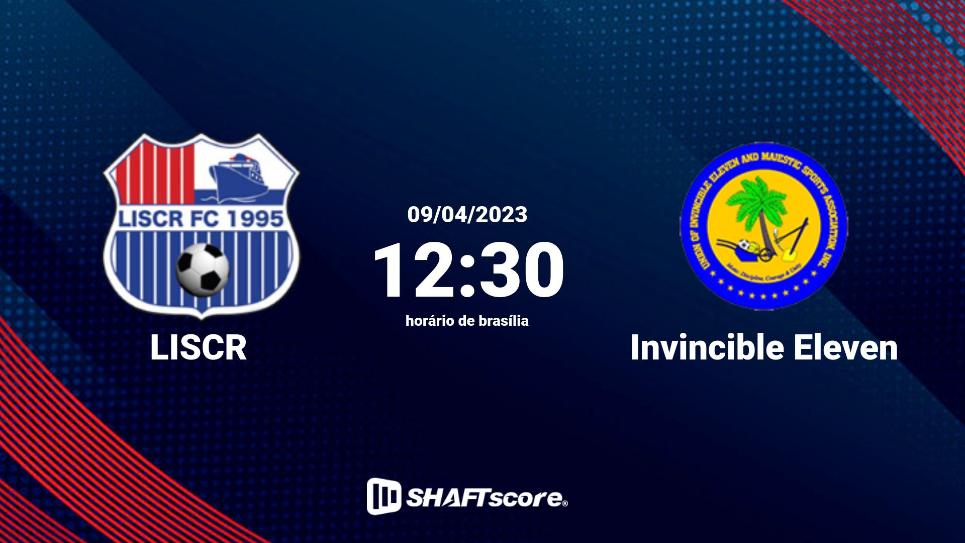 Estatísticas do jogo LISCR vs Invincible Eleven 09.04 12:30