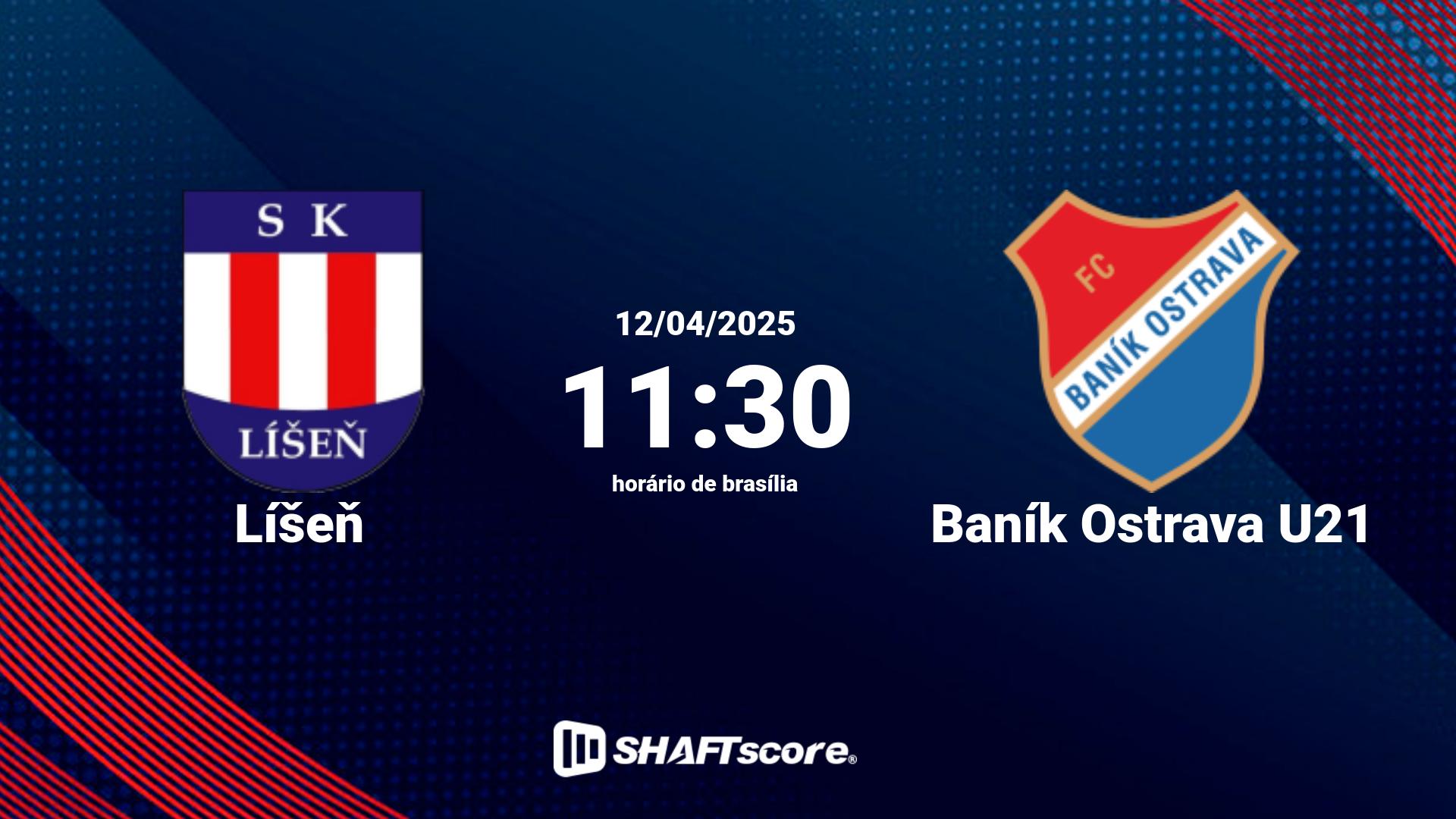 Estatísticas do jogo Líšeň vs Baník Ostrava U21 12.04 11:30