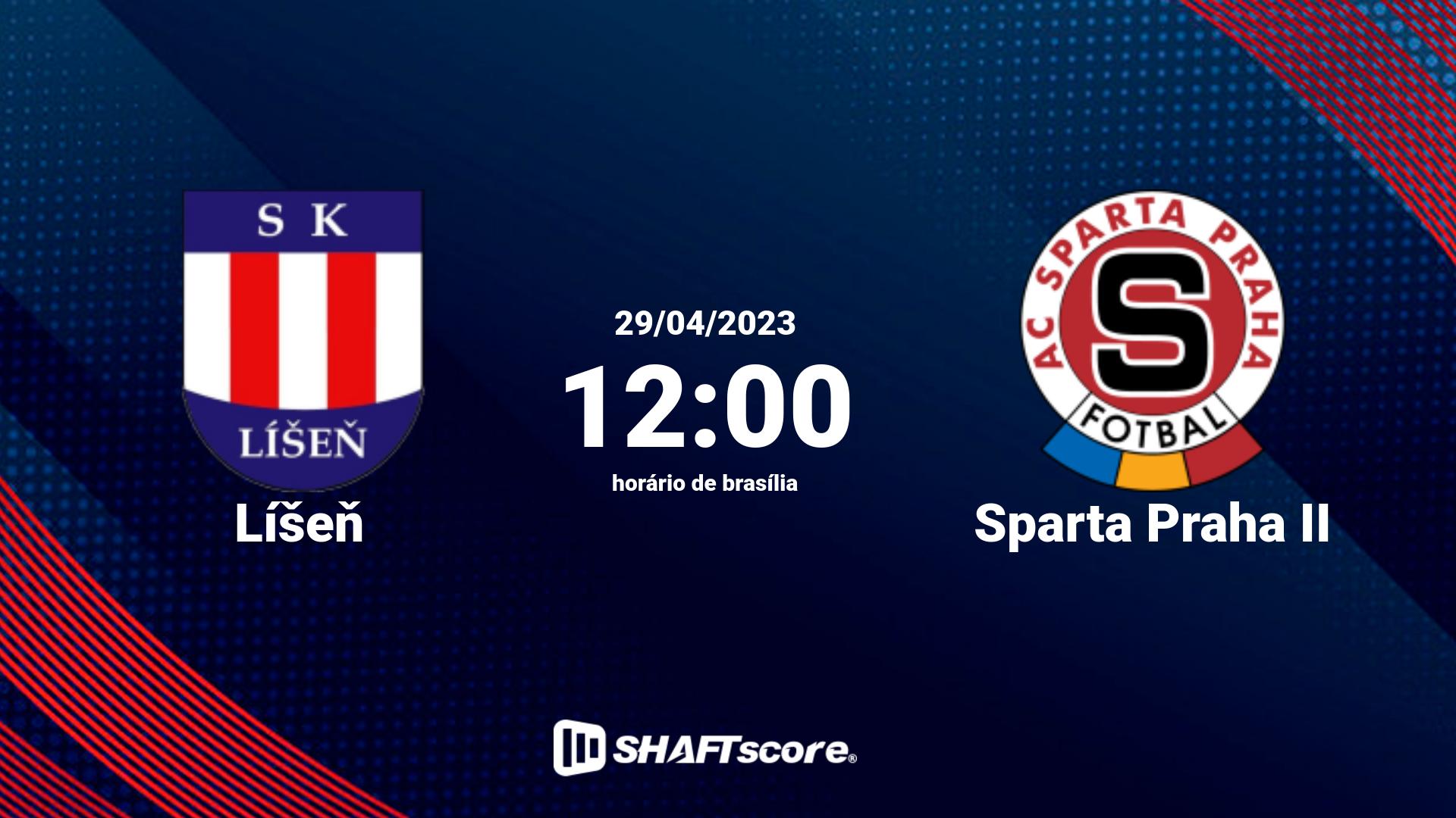 Estatísticas do jogo Líšeň vs Sparta Praha II 29.04 12:00