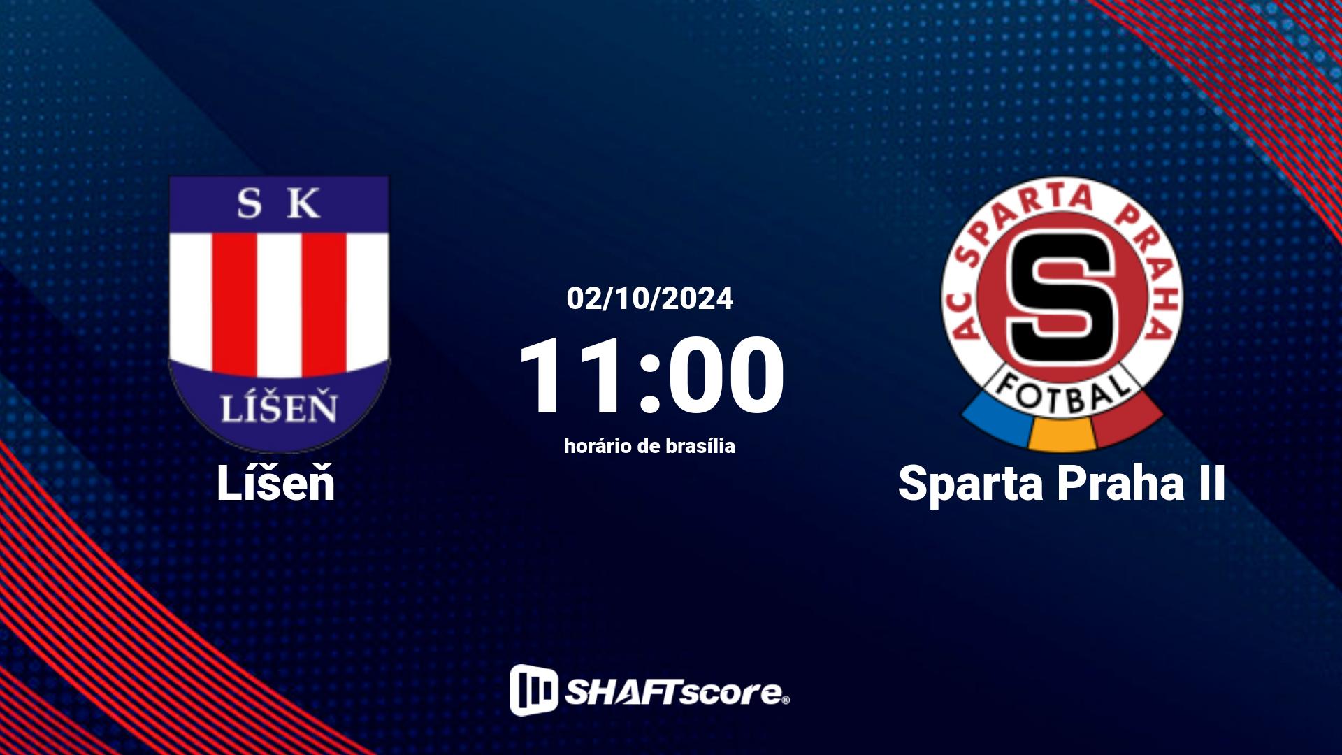 Estatísticas do jogo Líšeň vs Sparta Praha II 02.10 11:00