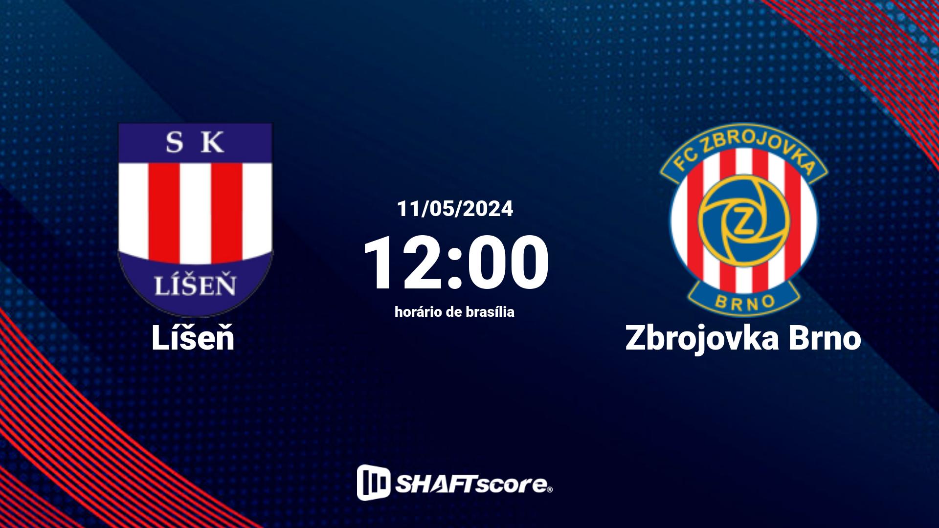 Estatísticas do jogo Líšeň vs Zbrojovka Brno 11.05 12:00