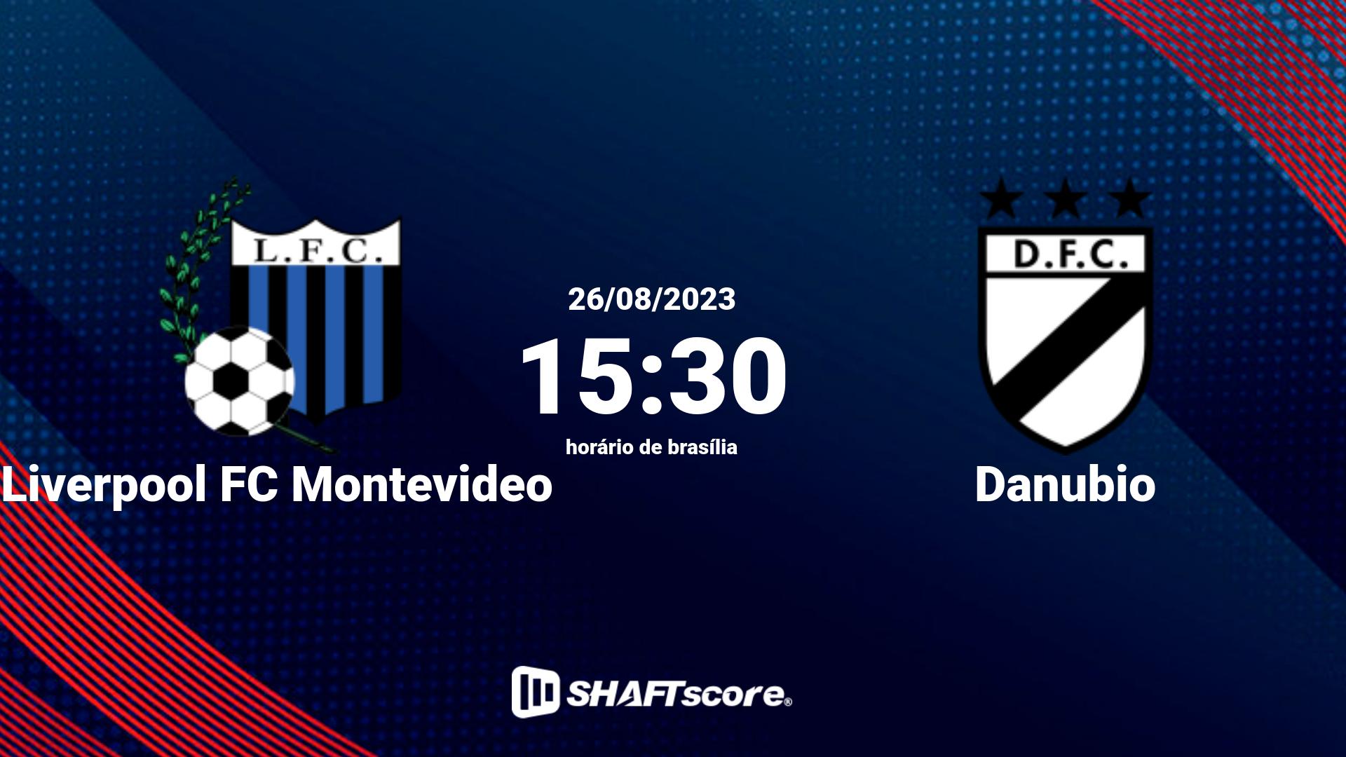 Estatísticas do jogo Liverpool FC Montevideo vs Danubio 26.08 15:30