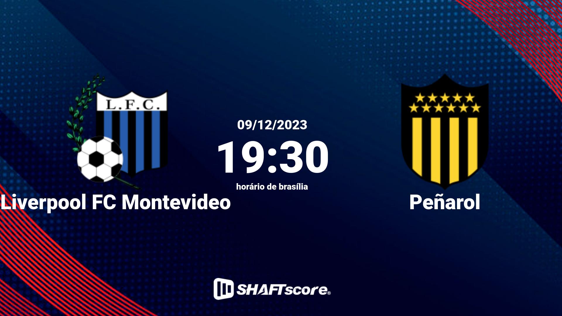 Estatísticas do jogo Liverpool FC Montevideo vs Peñarol 09.12 19:30