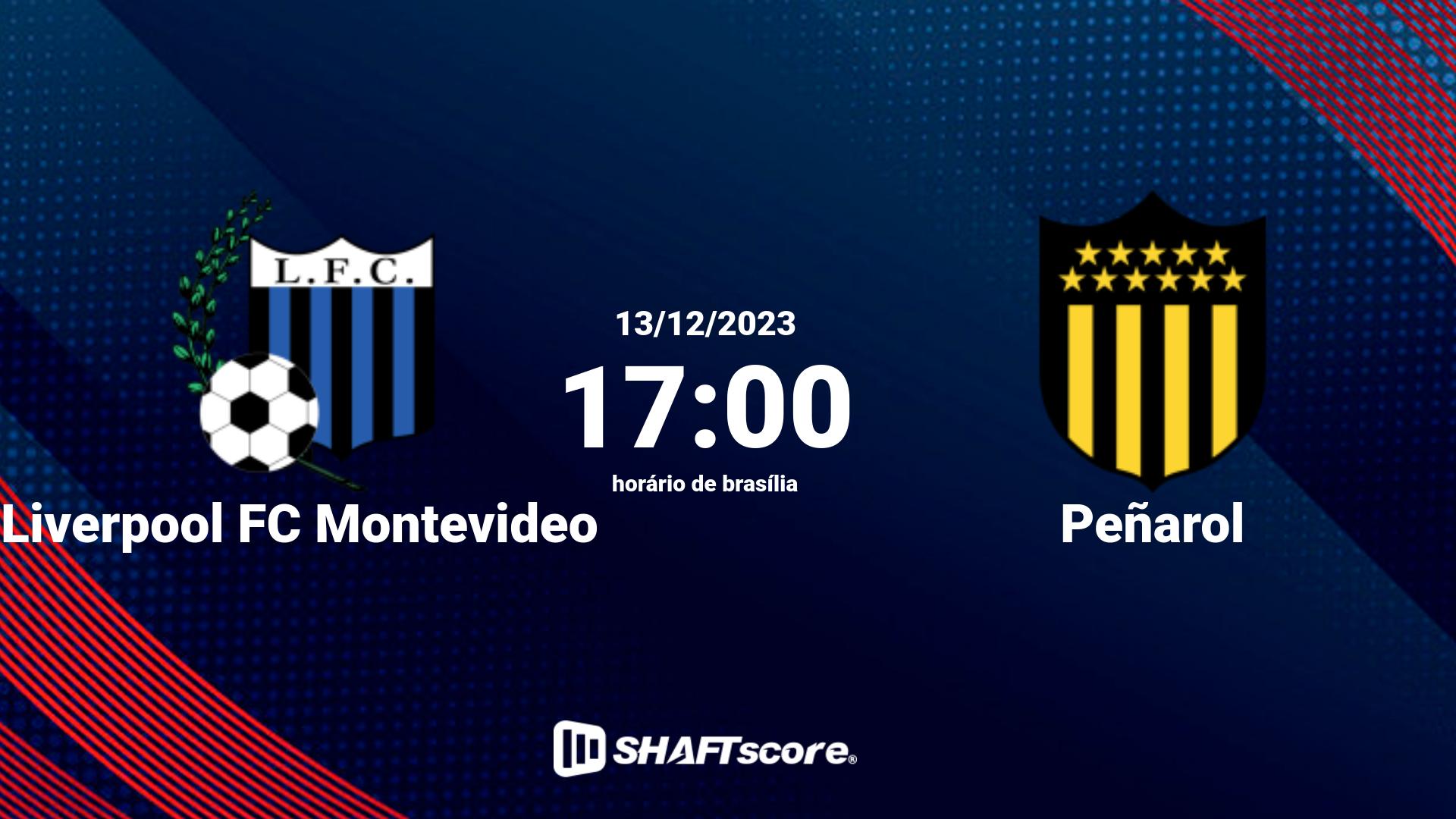 Estatísticas do jogo Liverpool FC Montevideo vs Peñarol 13.12 17:00