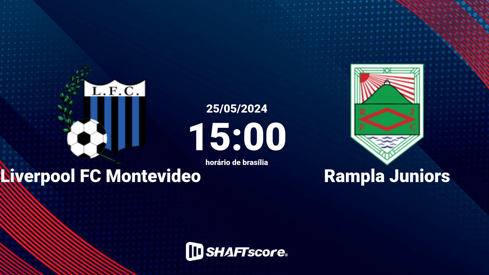 Estatísticas do jogo Liverpool FC Montevideo vs Rampla Juniors 25.05 15:00