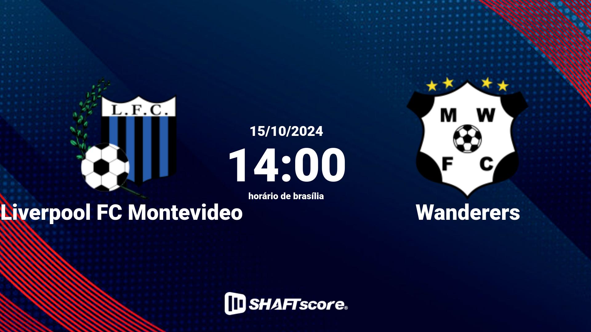 Estatísticas do jogo Liverpool FC Montevideo vs Wanderers 15.10 14:00