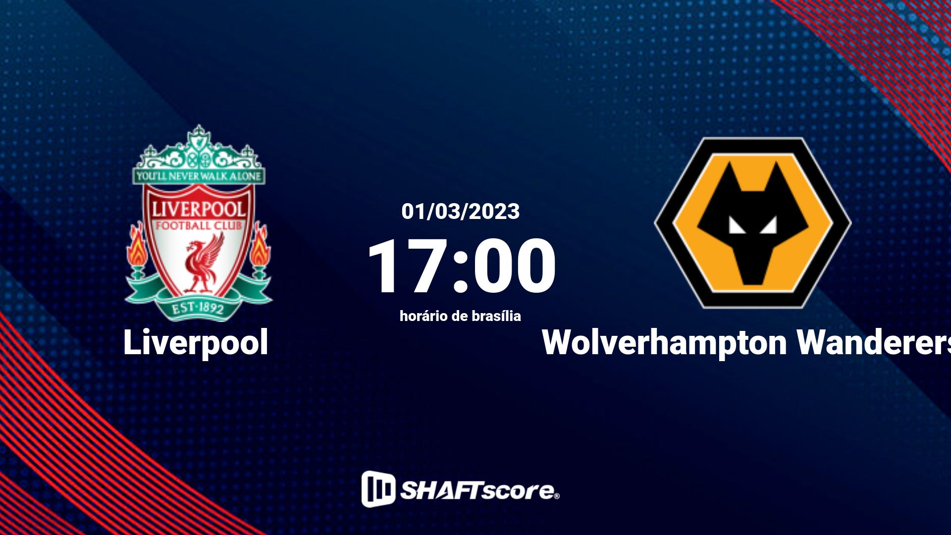 Estatísticas do jogo Liverpool vs Wolverhampton Wanderers 01.03 17:00