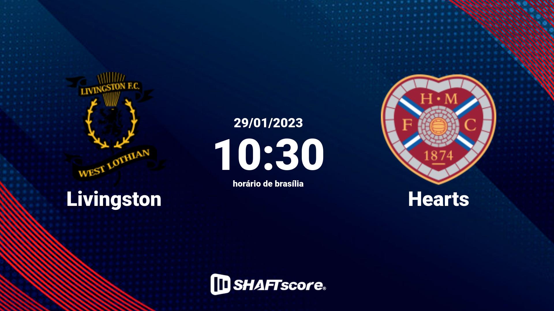 Estatísticas do jogo Livingston vs Hearts 29.01 10:30