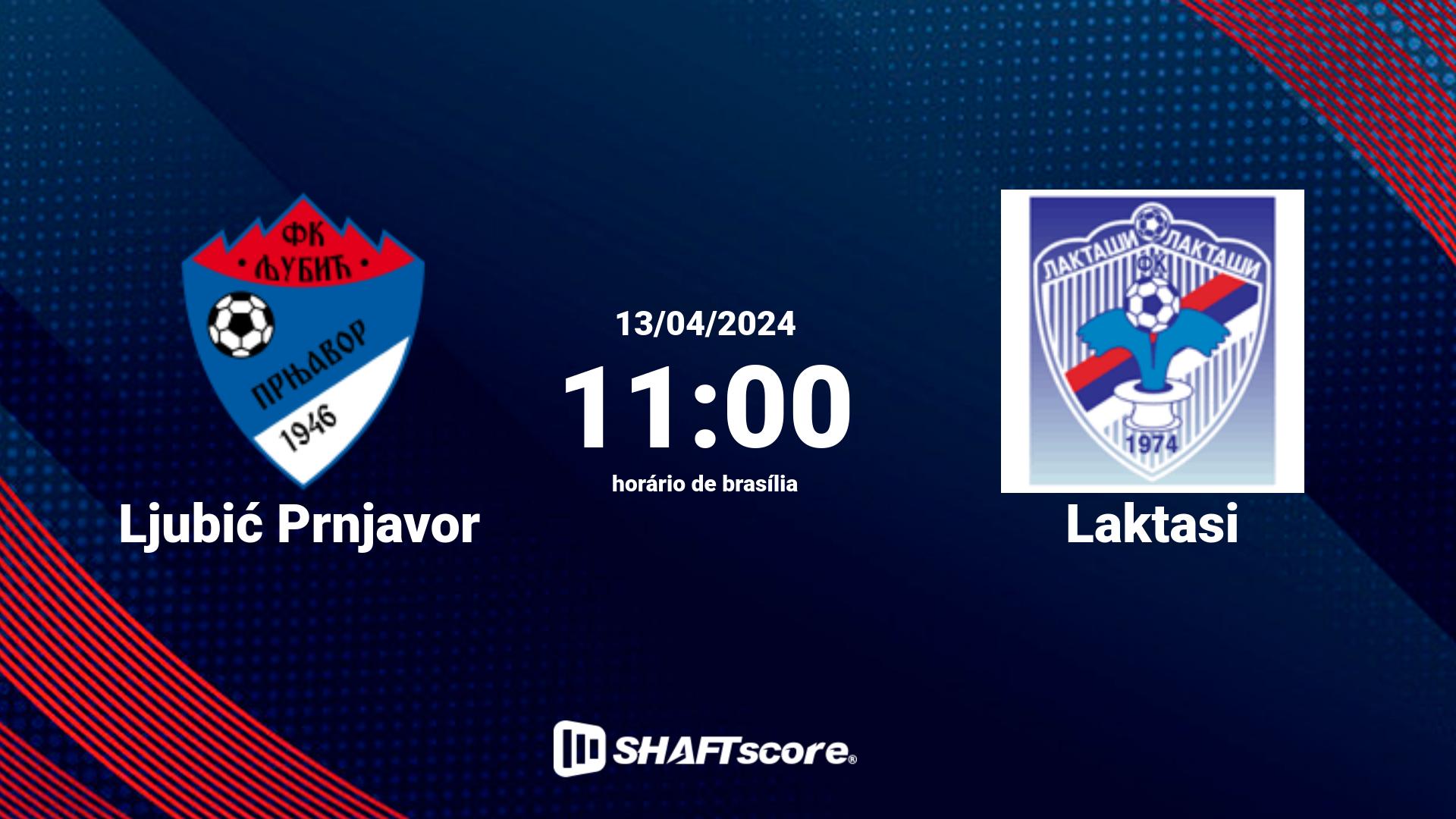 Estatísticas do jogo Ljubić Prnjavor vs Laktasi 13.04 11:00