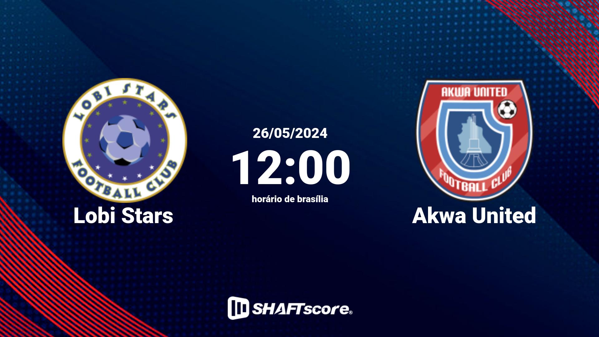 Estatísticas do jogo Lobi Stars vs Akwa United 26.05 12:00